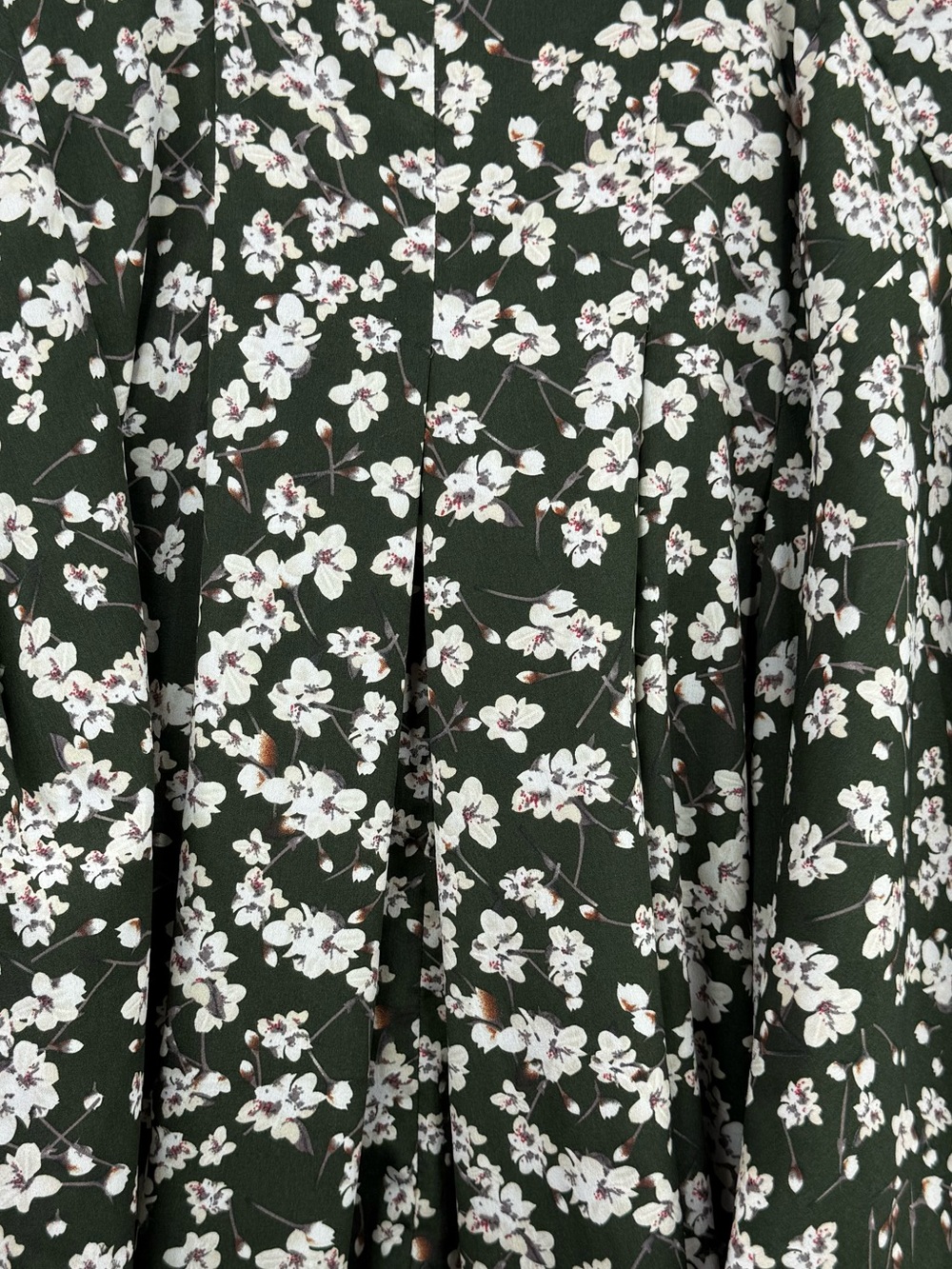 ROFFE cardigan Women's Floral Open-Front Kimono Cape - Olive Green/White - Picture 3 of 11